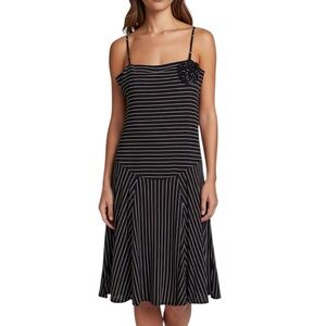 CITY TRIANGLES Vintages 90’s Black/White Striped Dress